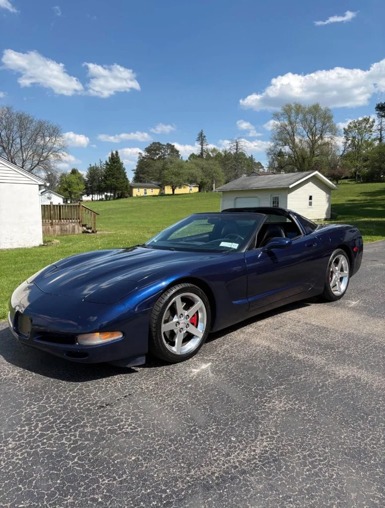 Original driveway photo of a Chevrolet Corvette
